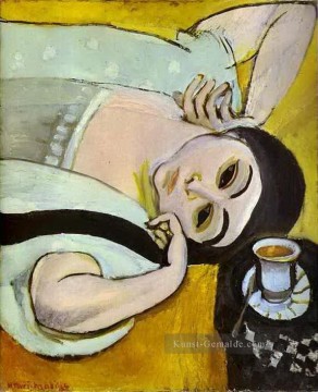 Laurette Kopf mit einer Kaffeetasse abstrakte fauvism Henri Matisse Ölgemälde